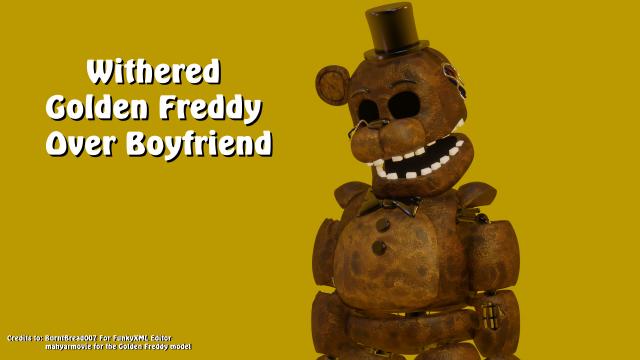 Золотой Фредди вместо Бойфренда / Golden Freddy over Boyfriend для Friday Night Funkin