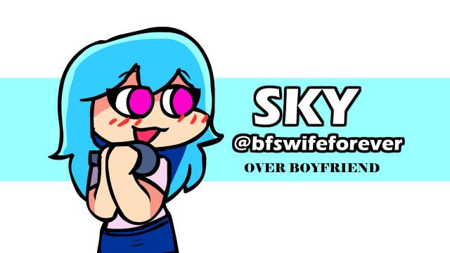 Скай вместо Бойфренда / Sky (bfswifeforever) over Boyfriend для Friday Night Funkin