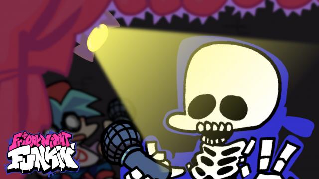 Играбельный скелет из экрана смерти / Playable Skeleton Boyfriend (Gameover Screen)