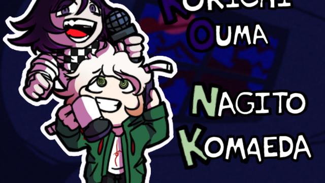 Кокичи Ома и Нагито Комаэда / Kokichi + Nagito as Spooky kids для Friday Night Funkin