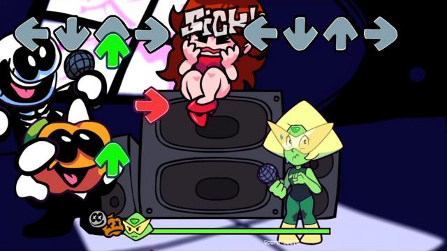 Peridot over Boyfriend (Playable Peridot) for Friday Night Funkin