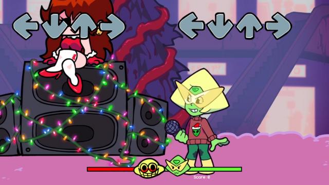 Peridot over Boyfriend (Playable Peridot) for Friday Night Funkin