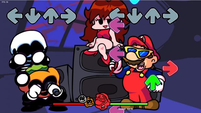 Рэпер Марио / Bad Rap Mario over Boyfriend для Friday Night Funkin