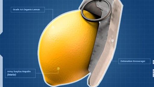 Лимонная граната / Combustible Lemon SWEP для Garry's Mod