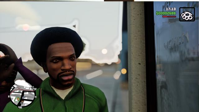 4к лицо Сиджея / GTA SA - CJ face retexture 4K для Grand Theft Auto: The Trilogy