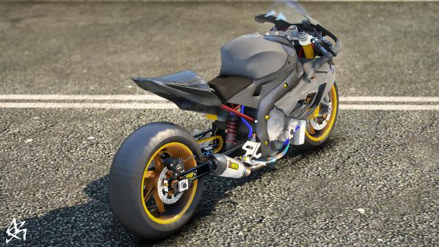 BMW S1000RR Drag [Add-On  FiveM  Livery  Template] for GTA 5