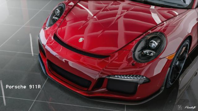 Porsche 911 R 2016 [Add-On  Replace  Auto Spoiler]