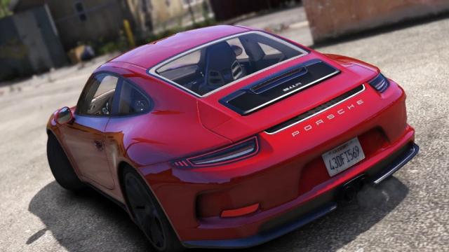 Porsche 911 R 2016 [Add-On  Replace  Auto Spoiler] for GTA 5