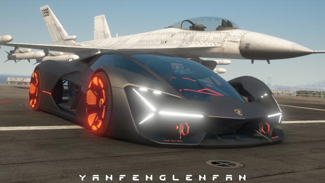 2018 Lamborghini Terzo Millennio Concept Car [Add-On l Manual Spoiler] for GTA 5