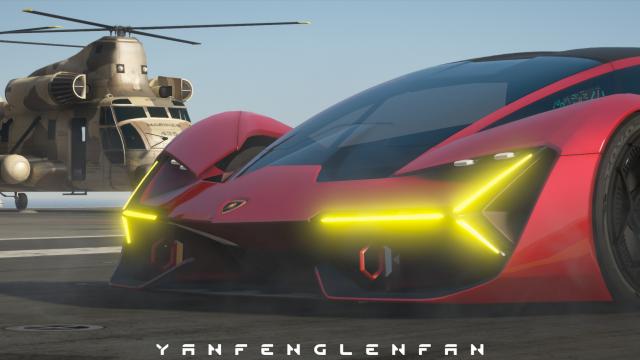 2018 Lamborghini Terzo Millennio Concept Car [Add-On l Manual Spoiler] для GTA 5