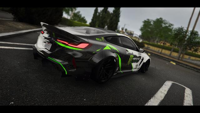 Multicolor Monster Energy Livery for BMW M8 Competition MANSAUG для GTA 5