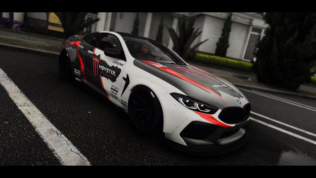 Multicolor Monster Energy Livery for BMW M8 Competition MANSAUG for GTA 5