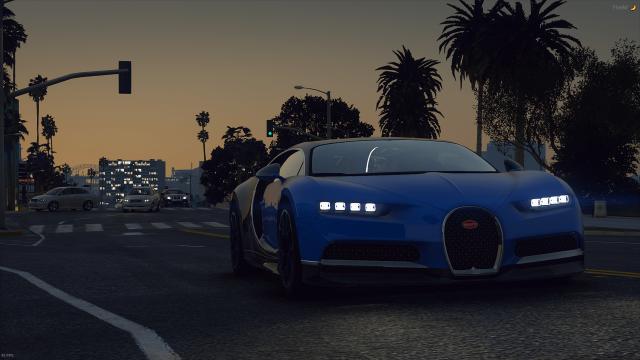 Bugatti Chiron [Add-On / Replace | FiveM | LODs | Auto Spoiler]