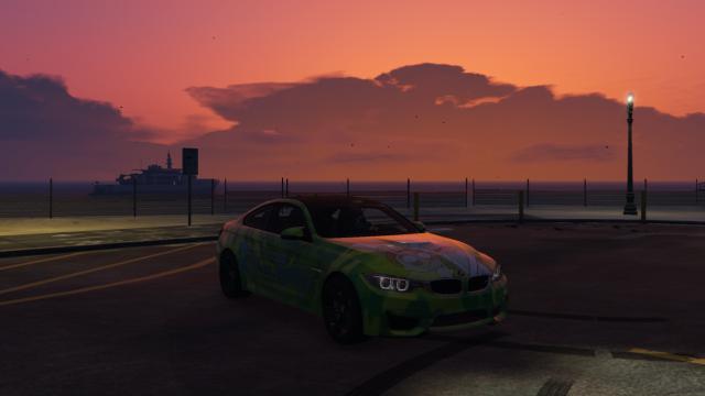 2015 BMW F82 M4 Rick and Morty Paintjob for GTA 5