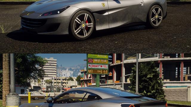 2018 Ferrari Portofino [Add-On | Extras | Animated window | Template] для GTA 5