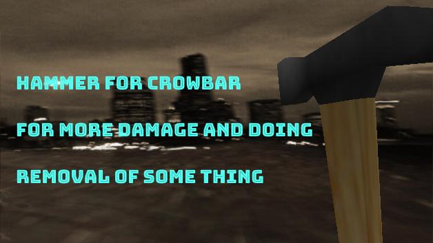 Hammer for crowbar