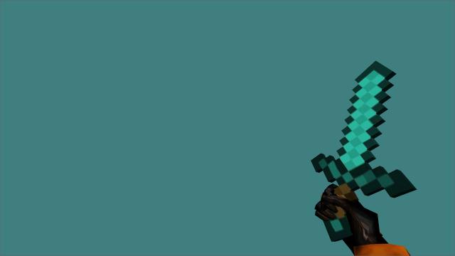 Алмазный меч из Minecraft / Who needs a crowbar? для Half-Life