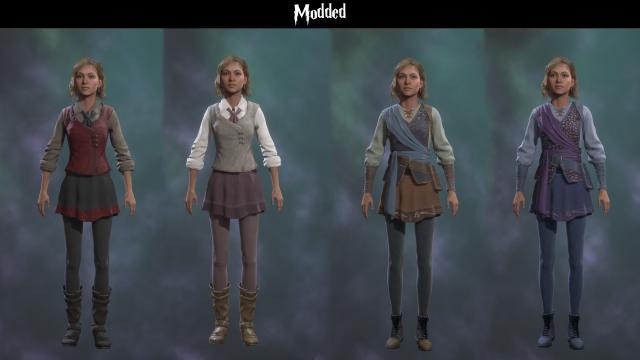 Мини-юбки / Vanilla Mini Skirt для Hogwarts Legacy