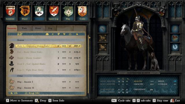 Dark Stone inventory recolour для Kingdom Come: Deliverance