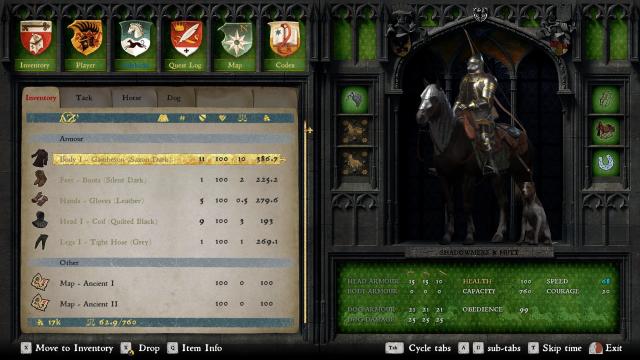 Dark Stone inventory recolour для Kingdom Come: Deliverance