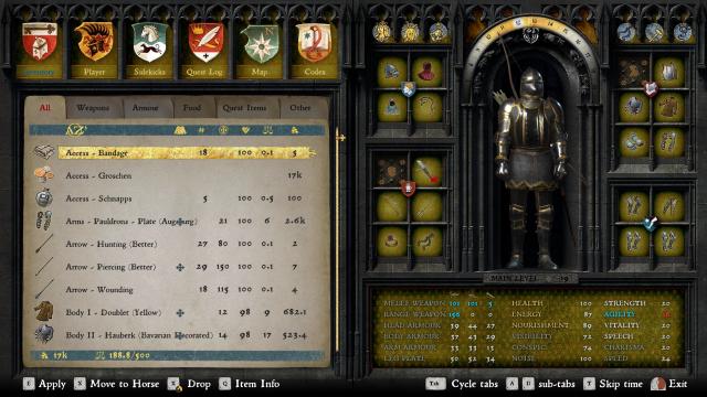 Dark Stone inventory recolour для Kingdom Come: Deliverance