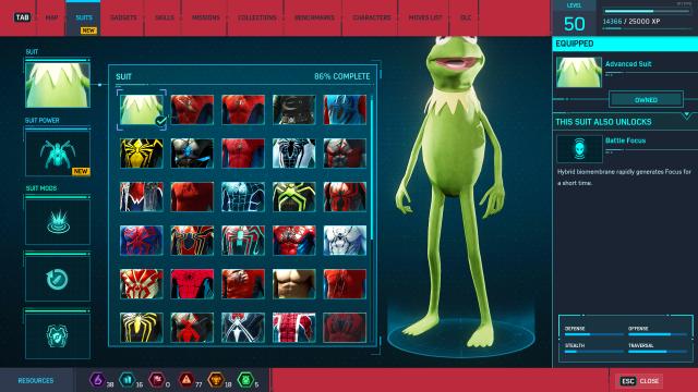 Лягушонок Кермит / Kermit The Frog для Marvel's Spider-Man Remastered