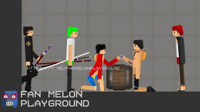 Pack of the anime One Piece для Melon Playground