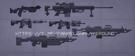 Pack of weapons для Melon Playground