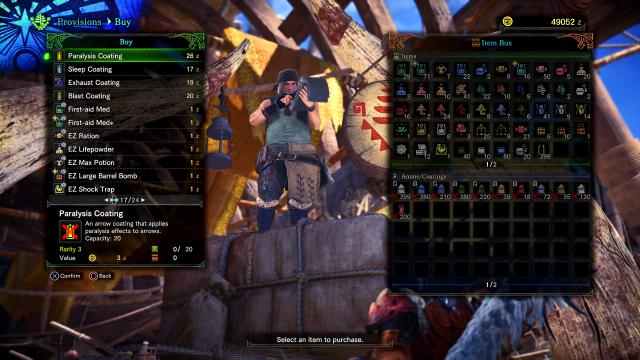 ALL Items in Shop (with DLC support) for Monster Hunter: World