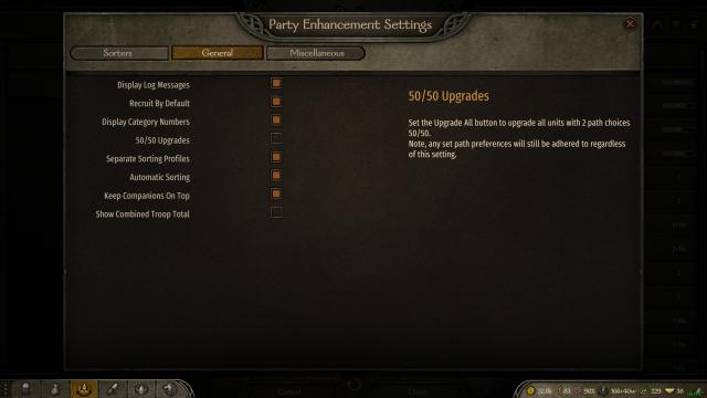 Party Screen Enhancements для Mount And Blade: Bannerlord