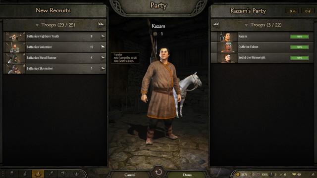 Send Companions Recruiting for Mount And Blade: Bannerlord