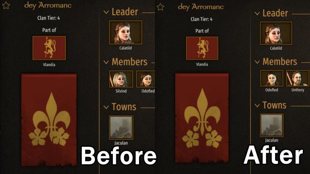 Улучшенные знамена / Fixed Clan Banners для Mount And Blade: Bannerlord
