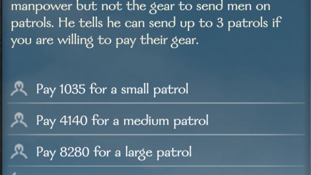 Покупка патрулей / BuyPatrols для Mount And Blade: Bannerlord