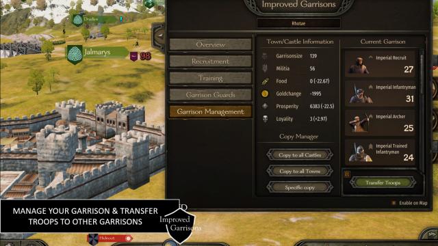Improved Garrisons для Mount And Blade: Bannerlord