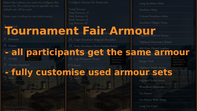 Tournament Fair Armour / Справедливые турниры для Mount And Blade: Bannerlord