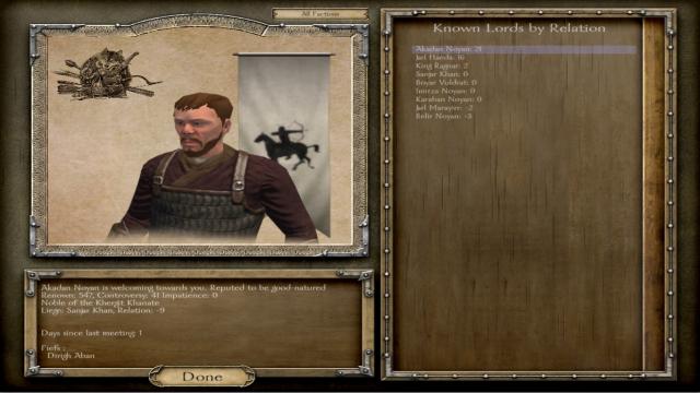 Diplomacy для Mount And Blade: Warband