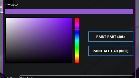 Ui Car Color for My Garage