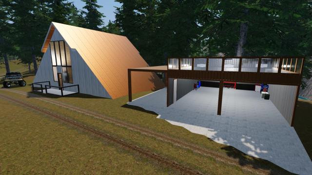 A Frame House with Garage для My Garage
