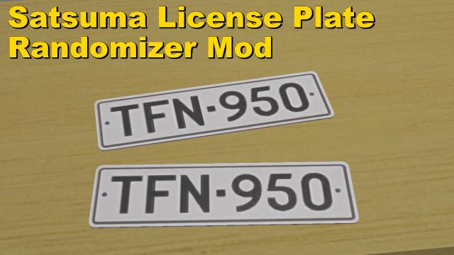 Рандомные номера для Сатсумы / Satsuma License Plate Randomizer