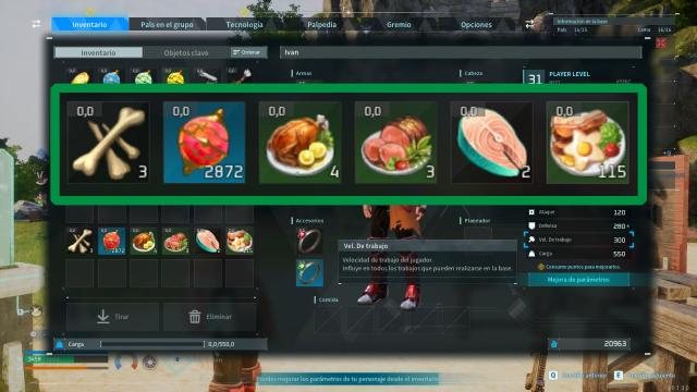 All Items Weight 0 and Food Not Spoil
