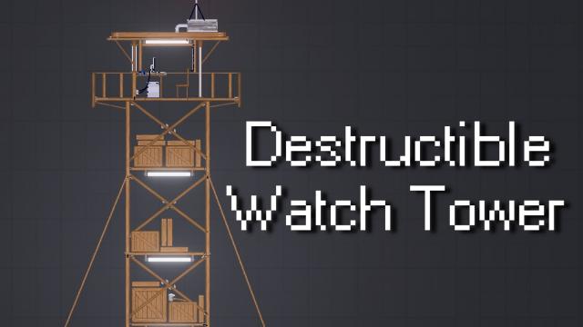 Destructible Watch Tower for People Playground