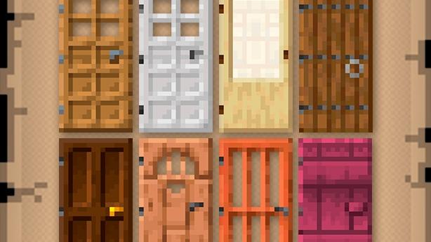 Двери из Майнкрафт / Functional Minecraft Doors Mod