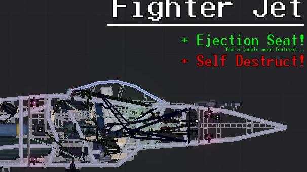 Very Detailed Fighter Jet 1 ( + Ejection Seat! ) for People Playground