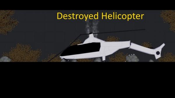 BRP Destroyed Helicopter для People Playground