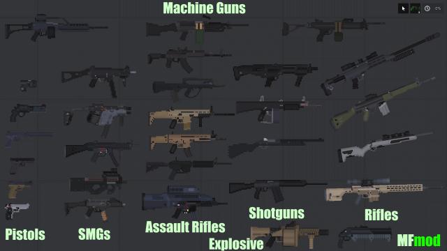 Modern Firearms Mod для People Playground