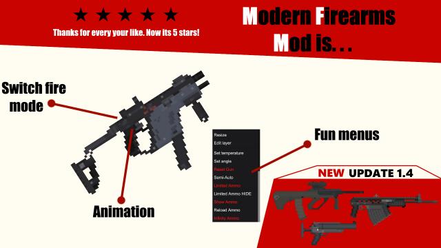 Modern Firearms Mod для People Playground