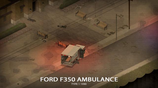 '90 Ford F350 Ambulance for Project Zomboid