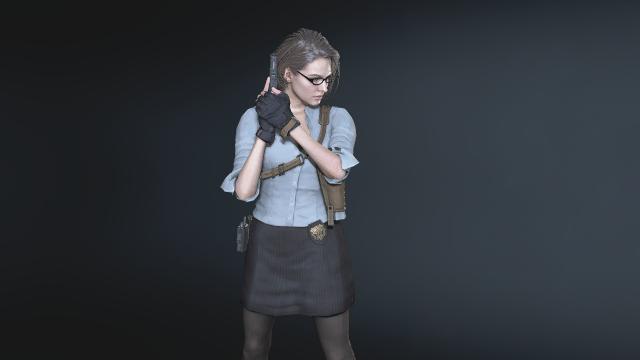 -  Jill - Concept Art 03 - Teacher Costume for Resident Evil 3