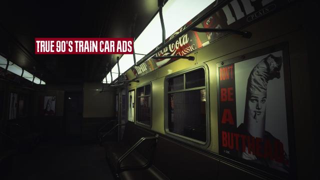 True 90's Train Car Ads