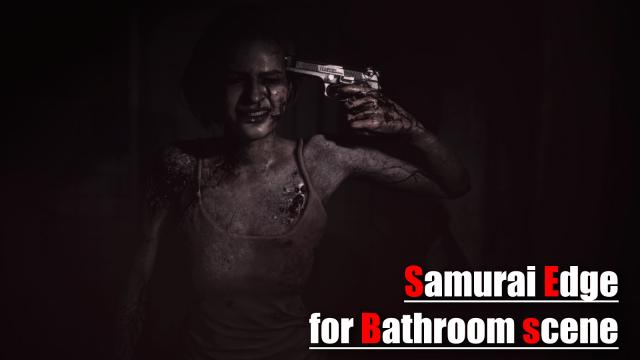 Glock 19  Beretta     Samurai Edge for Bathroom scene